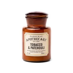 Apothecary 8 Oz Candle - Tobacco + Patchouli