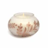 Paddywax - Cypress + Fir - Frosted White Glass With Copper Metallic Branch Etching 9oz Candle