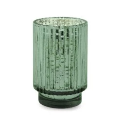 Cypress + Fir - 12 Oz Tall Green Mercury Glass Candle