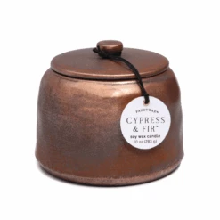 Cypress & Fir - 11oz Bronzed Glazed Ceramic Jar