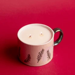 Cypress & Fir - 8oz White Ceramic Mug -Paddywax Aroma Deals Store CFHM001Z top