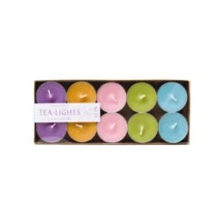 Colorful Tea Lights, 10 Pack - Spring