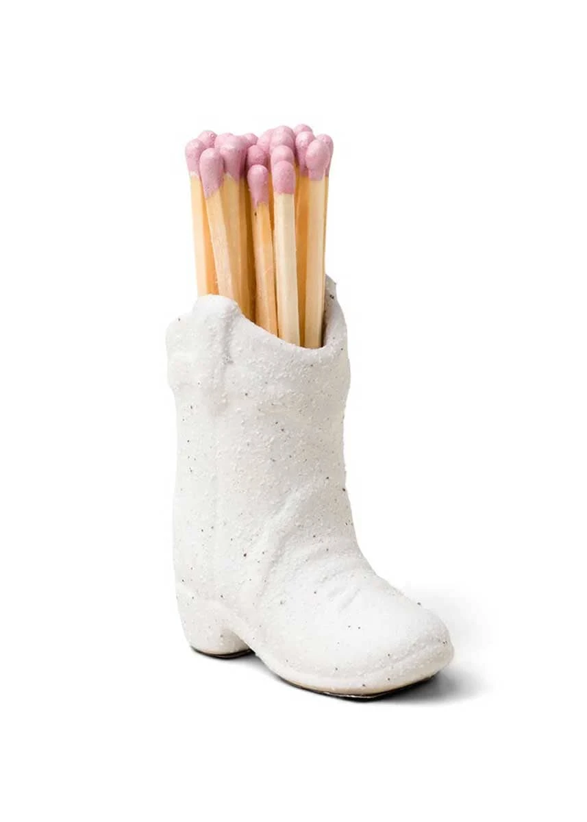 Cowboy Boot Match Holder - White 2 Cowboy Boot Match Holder - White - Image 2