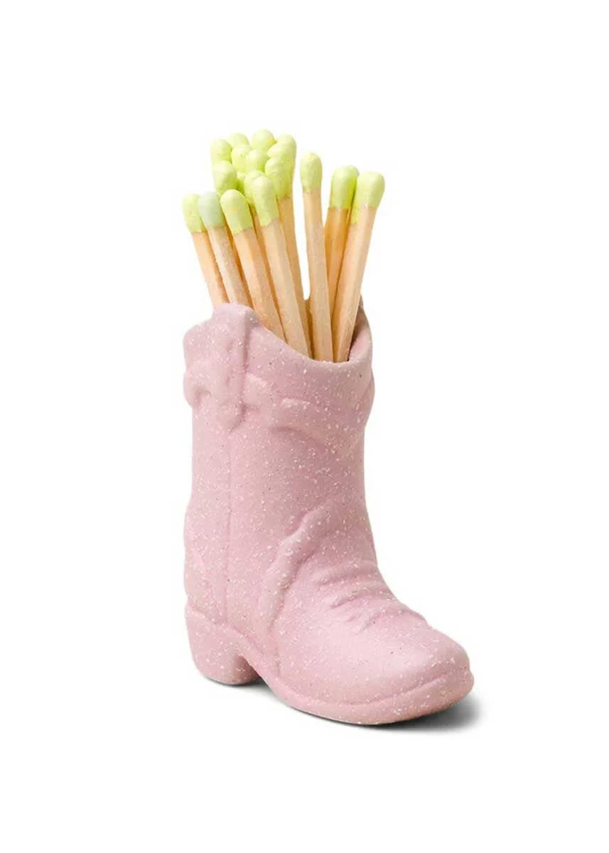 Cowboy Boot Match Holder - Pink 2 Cowboy Boot Match Holder - Pink - Image 2