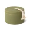 Cypress + Fir - 10 Oz. Sage Green Beaded Ceramic Candle