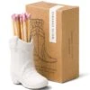 Cowboy Boot Match Holder - White