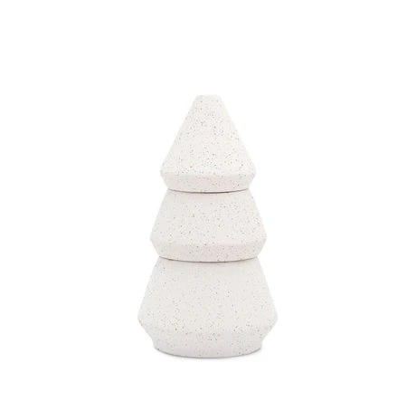 Paddywax - Cypress + Fir - White Tree Stack Candle & Incense Holder 1 Paddywax - Cypress + Fir - White Tree Stack Candle & Incense Holder